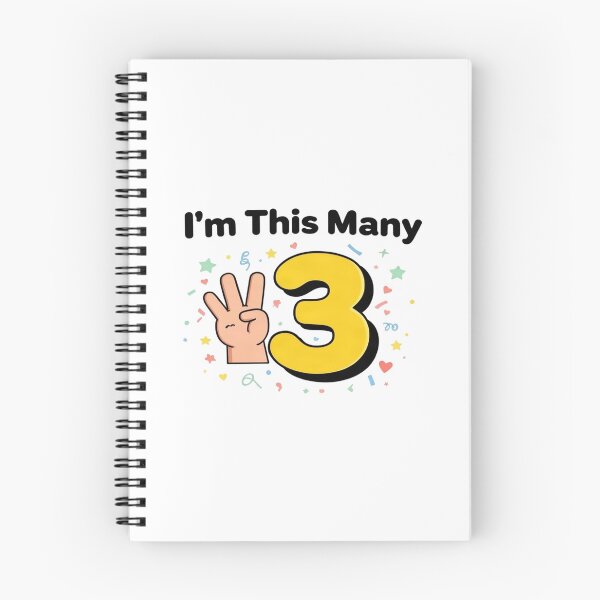 Item preview, I'm This Many Three — Kids Birthday Shirt designed and sold by Art&Fun.