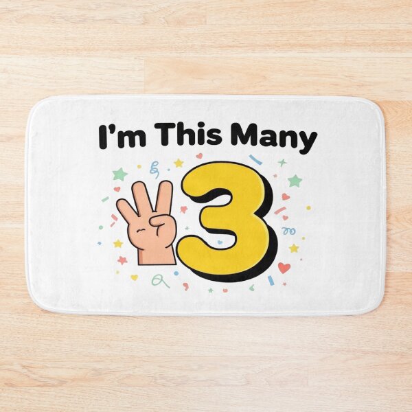 Item preview, I'm This Many Three — Kids Birthday Shirt designed and sold by Art&Fun.