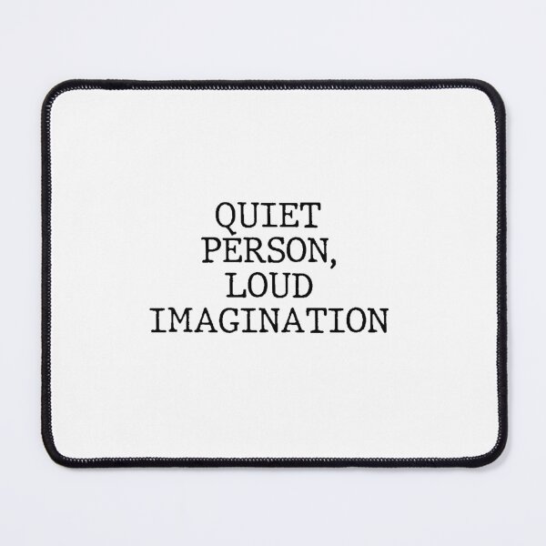 Item preview, Text Typography Quiet person, loud imagination Introvert + Books designed and sold by TypeboldStudio.