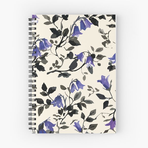 Item preview, Periwinkle Floral Silhouette Pattern – Vintage Ink Botanical Print designed and sold by FawnFeatherCo.