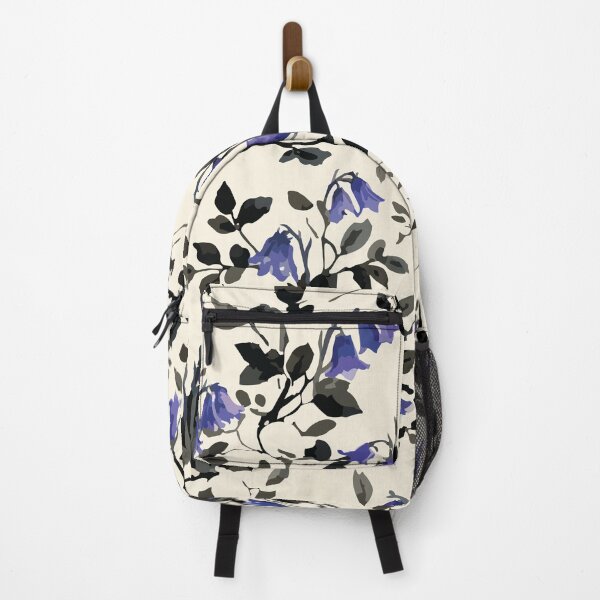 Item preview, Periwinkle Floral Silhouette Pattern – Vintage Ink Botanical Print designed and sold by FawnFeatherCo.