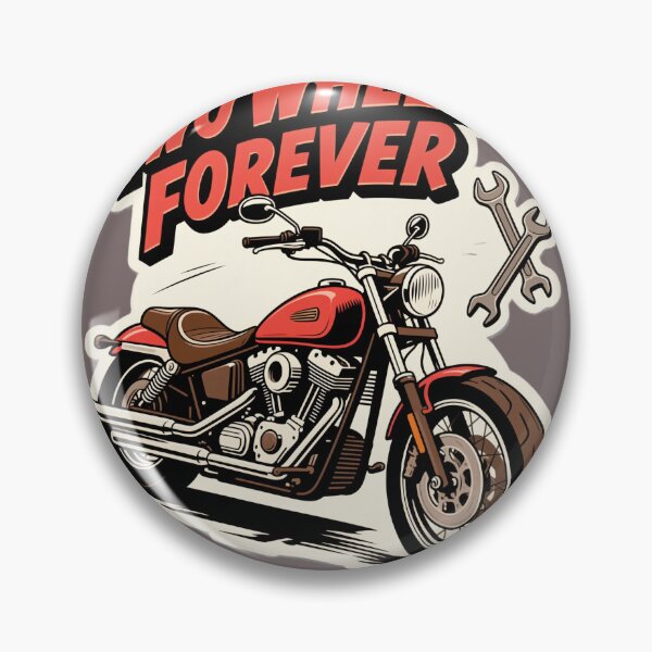 Item preview, TWO WHEELS FOREVER – Clear, Category-Relevant Main Subject Directly Representing The Meaning Of The Phrase Motorcycles D designed and sold by tarkone.