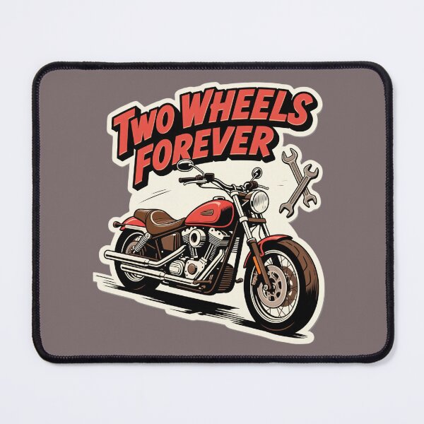 Item preview, TWO WHEELS FOREVER – Clear, Category-Relevant Main Subject Directly Representing The Meaning Of The Phrase Motorcycles D designed and sold by tarkone.