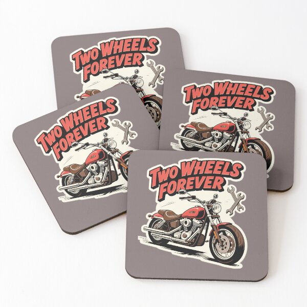 Item preview, TWO WHEELS FOREVER – Clear, Category-Relevant Main Subject Directly Representing The Meaning Of The Phrase Motorcycles D designed and sold by tarkone.