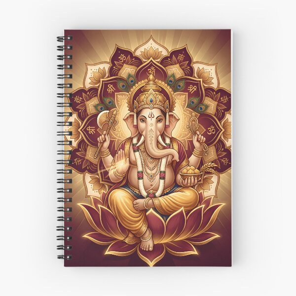 Item preview, Ganesha Prosperity Lotus Mandala Art designed and sold by hutofdesigns.