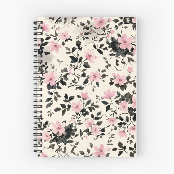 Item preview, Blush Rose Floral Silhouette Pattern – Vintage Ink Botanical Print designed and sold by FawnFeatherCo.