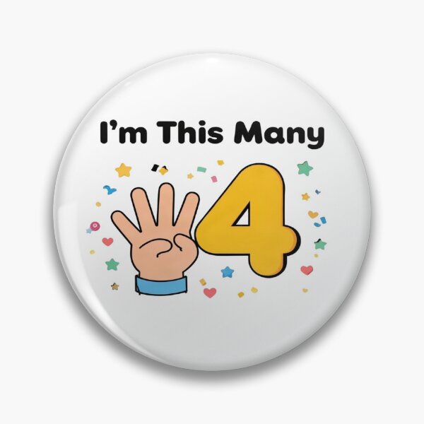 Item preview, I'm This Many Four — Kids Birthday Shirt designed and sold by Art&Fun.