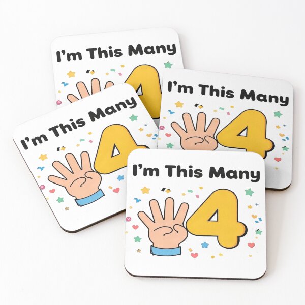 Item preview, I'm This Many Four — Kids Birthday Shirt designed and sold by Art&Fun.