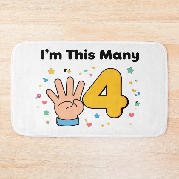 Item preview, I'm This Many Four — Kids Birthday Shirt designed and sold by Art&Fun.
