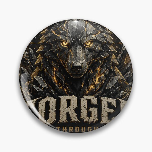 Item preview, Forged Through Chaos | Geometric Wolf Warrior designed and sold by Bathu Designs.