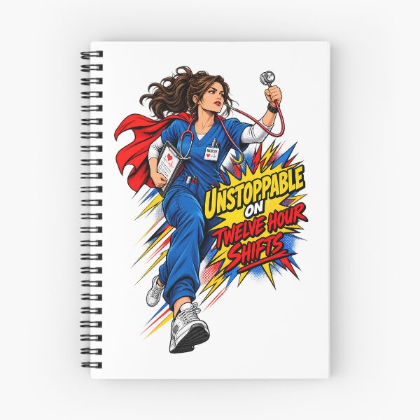 Item preview, Unstoppable On Twelve Hour Shifts Nurse Shirt | Comic Superhero Nurse Tee | Nurse Appreciation Gift | Bold Comic Art Shirt designed and sold by Moonveil_Studio.