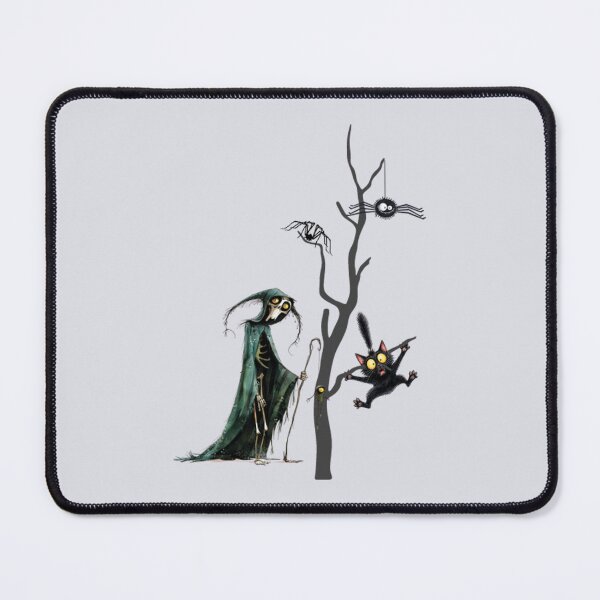 Item preview, Halloween cat in a tree and a skeleton designed and sold by MagelliShop.