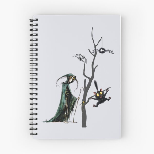 Item preview, Halloween cat in a tree and a skeleton designed and sold by MagelliShop.