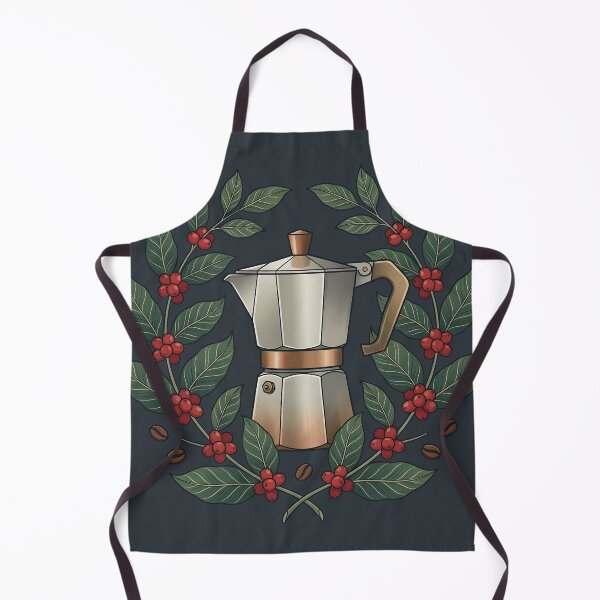 Item preview, Vintage Moka Pot Coffee Maker Botanical designed and sold by ThirdShiftLab.