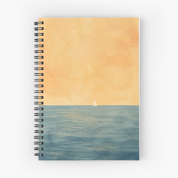 Item preview, Lone Sail on the Horizon Watercolour designed and sold by GoldenHourWalls.