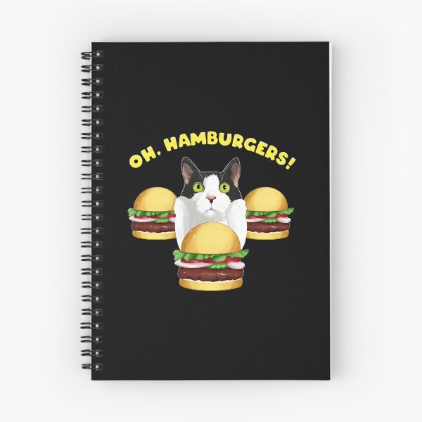Item preview, Cat Oh Hamburgers Foodie Humorous Cute Graphic designed and sold by Dmo3HarkoArt.