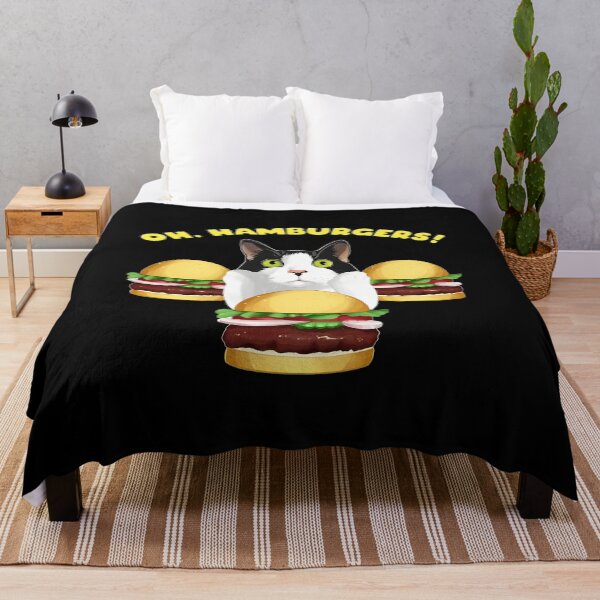 Item preview, Cat Oh Hamburgers Foodie Humorous Cute Graphic designed and sold by Dmo3HarkoArt.