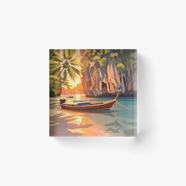Item preview, Thailand Tropical Paradise – Longtail Boat at Sunset designed and sold by Spirit of Siam.