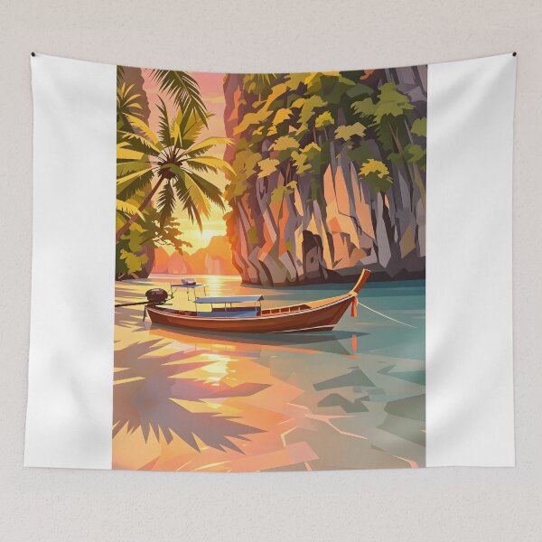 Item preview, Thailand Tropical Paradise – Longtail Boat at Sunset designed and sold by Spirit of Siam.