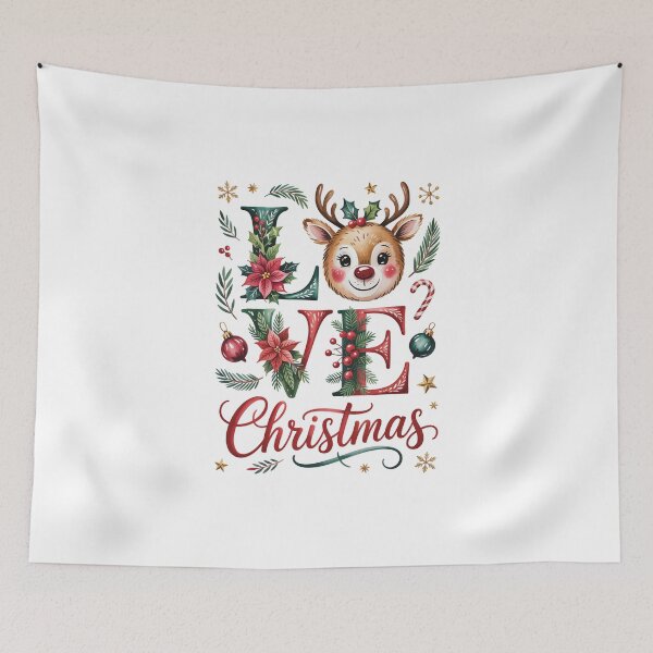 Item preview, Love Christmas Design with Reindeer designed and sold by jkrphoto.