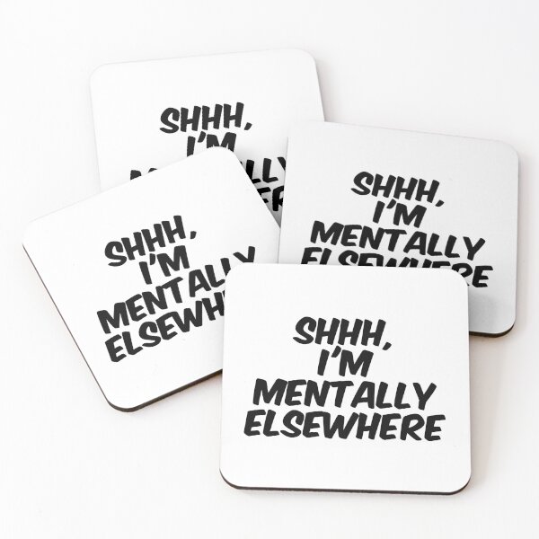 Item preview, Text Typography Shhh, I'm mentally elsewhere Introvert + Books designed and sold by TypeboldStudio.