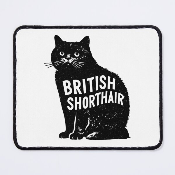 Item preview, British Shorthair Cat Word Art | Typography Cat Silhouette Design designed and sold by AyfuDesigns.