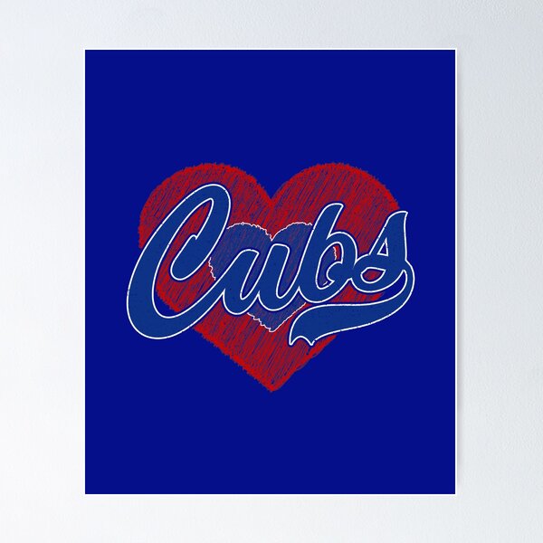Item preview, Vintage Cubs Heart Sports Fan Team Spirit designed and sold by RockTheFeal.