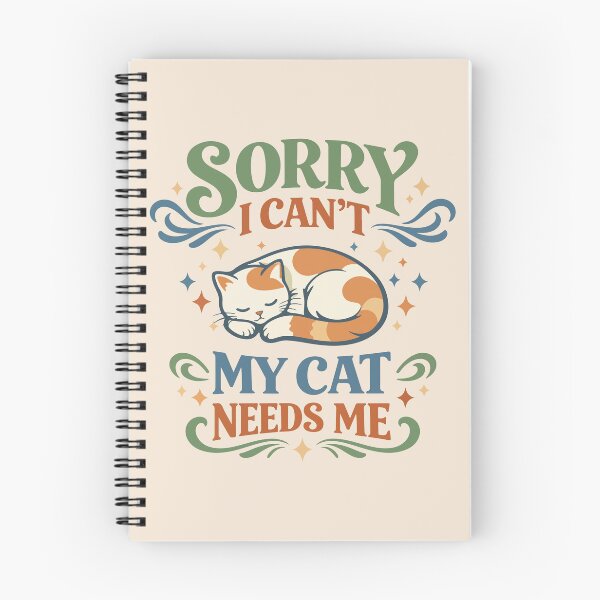 Item preview, Sorry I Can’t My Cat Needs Me Funny  Gift for Cat Lovers, Pet Parents & Introverts designed and sold by stylishdzign.