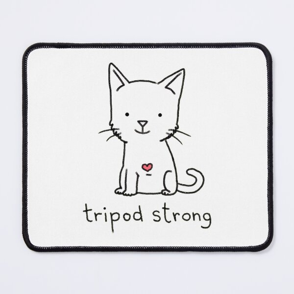Item preview, Tripod Strong Cat Heart Cute Sketch Design designed and sold by Dmo3HarkoArt.