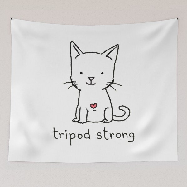 Item preview, Tripod Strong Cat Heart Cute Sketch Design designed and sold by Dmo3HarkoArt.