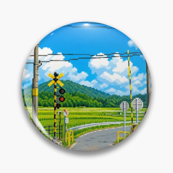 Item preview, Japanese Countryside Railway Pixel Art designed and sold by sabusabu78.