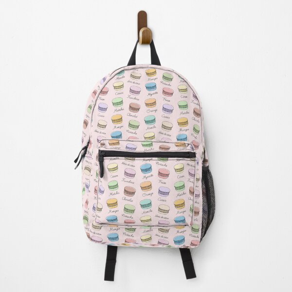 Item preview, French Macarons Multicolor Pattern on Misty Rose designed and sold by Pinkdeer Designs.