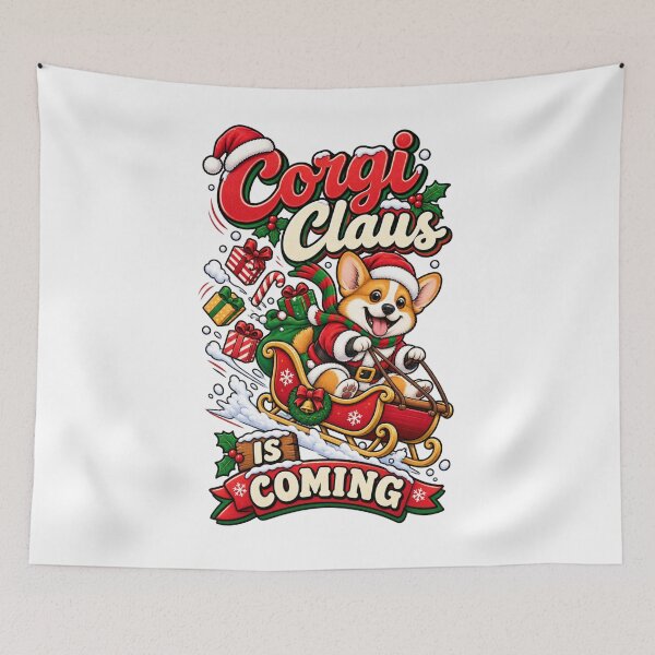 Item preview, Corgi Claus Is Coming Corgi Christmas Shirt Funny Corgi Santa Shirt designed and sold by KnrNazimTHRE4DS.
