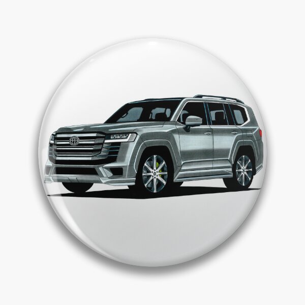 Item preview, Exclusive drawing legendary classic off-road Full-size SUV jdm silver Land Cruiser ZX 300 V6 VJA300 designed and sold by Cars23.