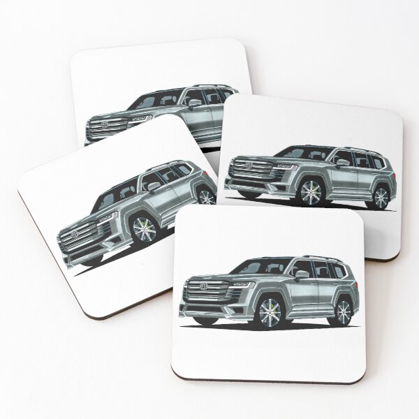 Item preview, Exclusive drawing legendary classic off-road Full-size SUV jdm silver Land Cruiser ZX 300 V6 VJA300 designed and sold by Cars23.