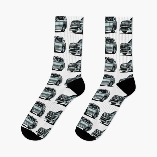 Item preview, Exclusive drawing legendary classic off-road Full-size SUV jdm silver Land Cruiser ZX 300 V6 VJA300 designed and sold by Cars23.