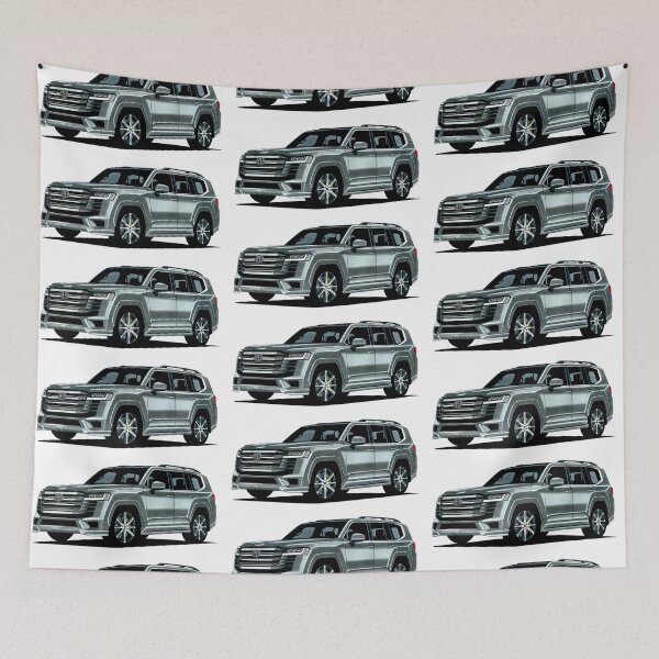 Item preview, Exclusive drawing legendary classic off-road Full-size SUV jdm silver Land Cruiser ZX 300 V6 VJA300 designed and sold by Cars23.