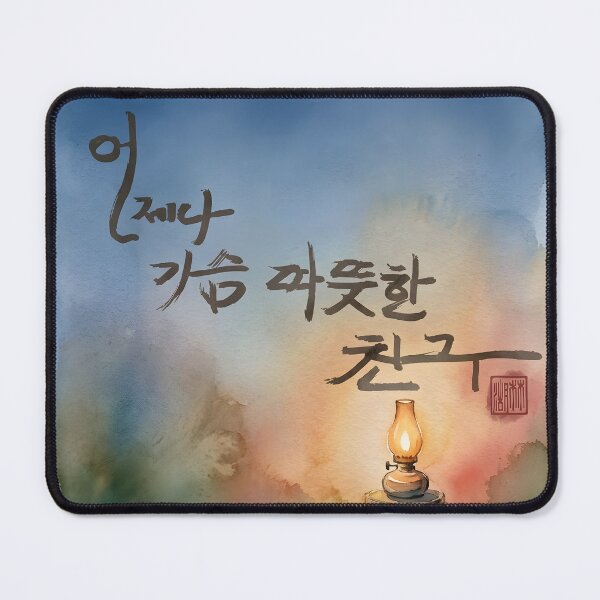 Item preview, Warm-Hearted Friend Watercolor Calligraphy Illustration designed and sold by K-Brush.