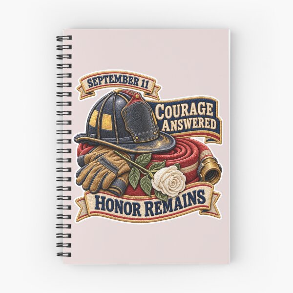 Item preview, September 11 Courage Answered Honor Remains – Firefighter Memorial Chenille Patch designed and sold by Jaani-T.