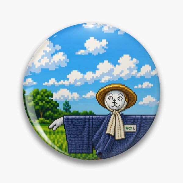 Item preview, Japanese Scarecrow Countryside Pixel Art designed and sold by sabusabu78.