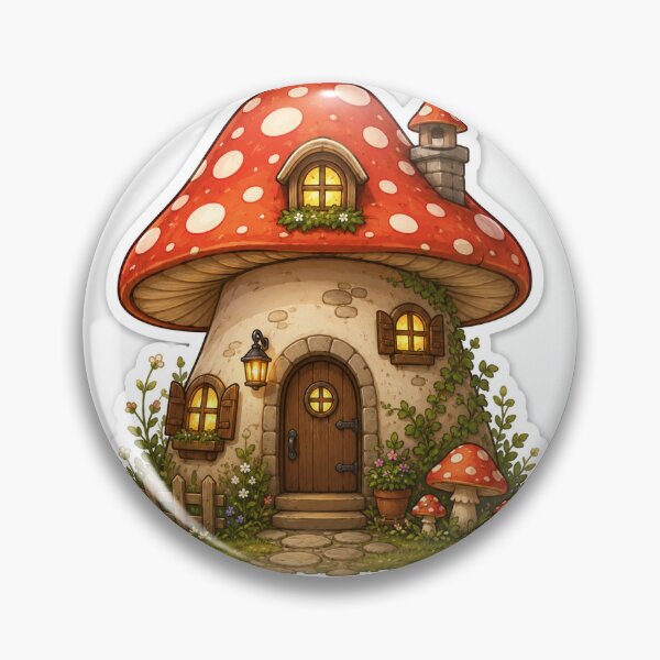Item preview, mushroom house with tiny windows designed and sold by bunkerart.
