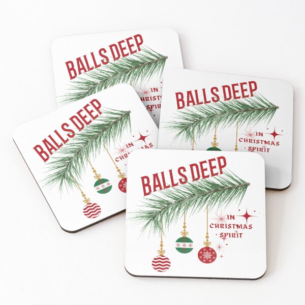 Aperçu de l'œuvre Balls Deep In Christmas Spirit Funny Holiday Humor Graphic créée et vendue par RahniNM.