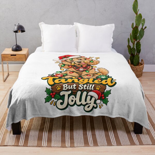 Item preview, Tangled But Still Jolly Goldendoodle Christmas Shirt Funny Doodle Shirt designed and sold by KnrNazimTHRE4DS.