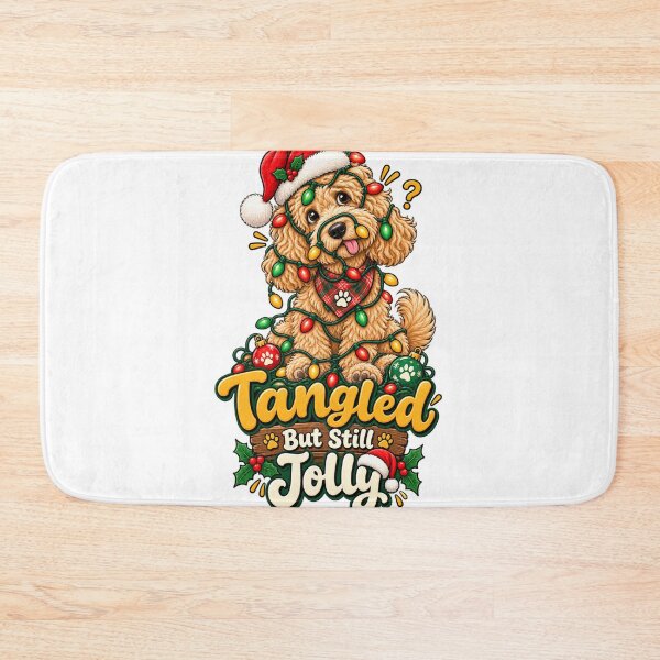 Item preview, Tangled But Still Jolly Goldendoodle Christmas Shirt Funny Doodle Shirt designed and sold by KnrNazimTHRE4DS.