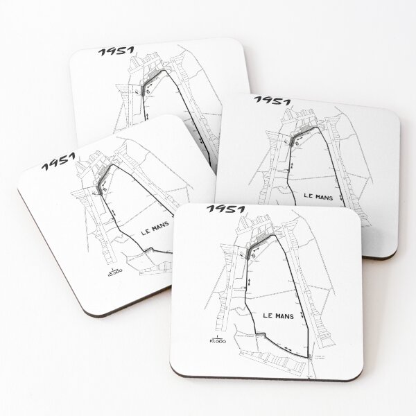 Item preview, Exclusive drawing legendary iconic map of racing curcle endurance sports car race 1951 24 Hours of Le Mans  designed and sold by Cars23.