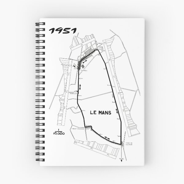 Item preview, Exclusive drawing legendary iconic map of racing curcle endurance sports car race 1951 24 Hours of Le Mans  designed and sold by Cars23.