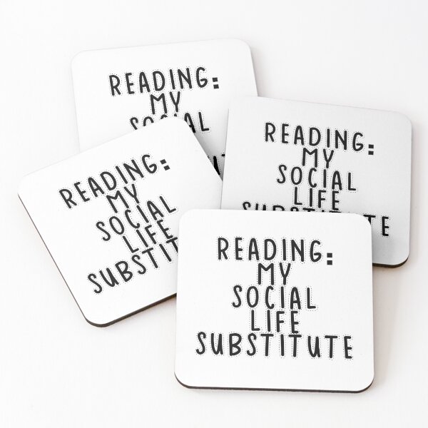 Item preview, Text Typography Reading: my social life substitute Introvert + Books designed and sold by TypeboldStudio.