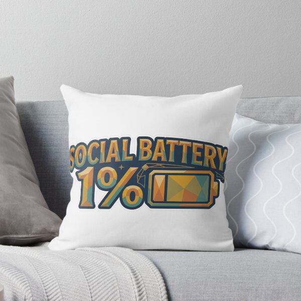 Item preview, Social Battery 1 Percent Funny Typography designed and sold by RoyArt0.