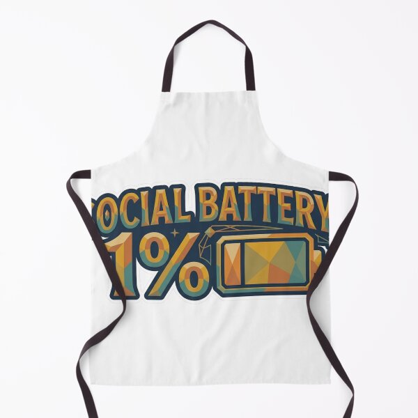 Item preview, Social Battery 1 Percent Funny Typography designed and sold by RoyArt0.