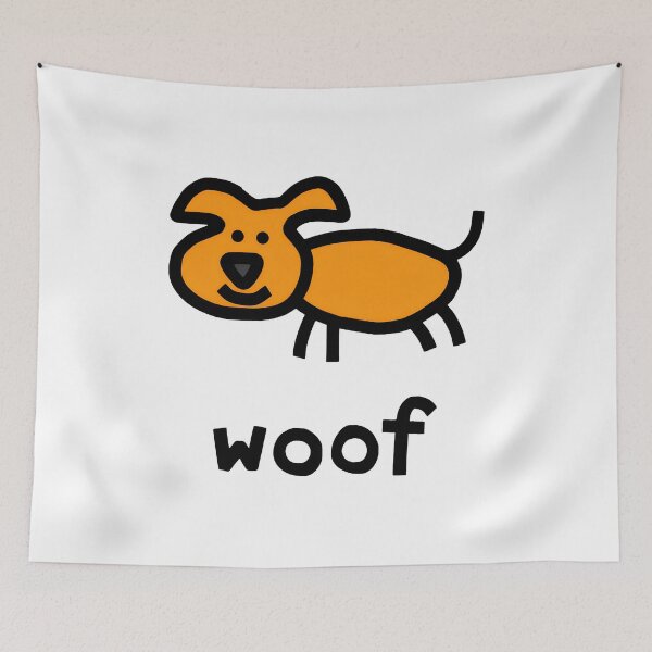 Item preview, Cute Cartoon Woof Dog Design designed and sold by Dmo3HarkoArt.